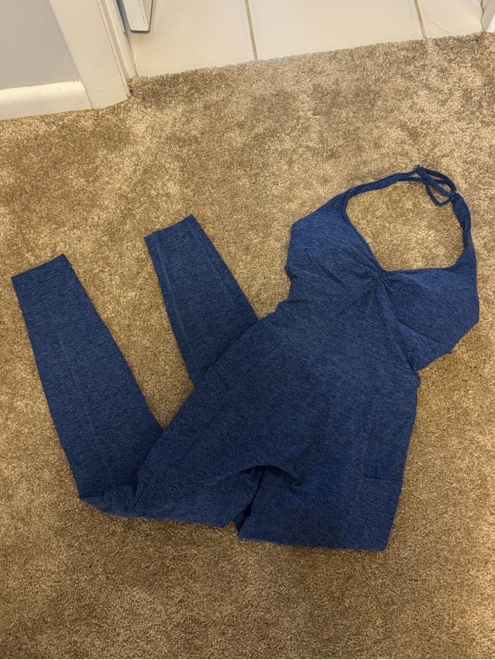 Bombshell Sportswear Blue Women's Halter Jumpsuit